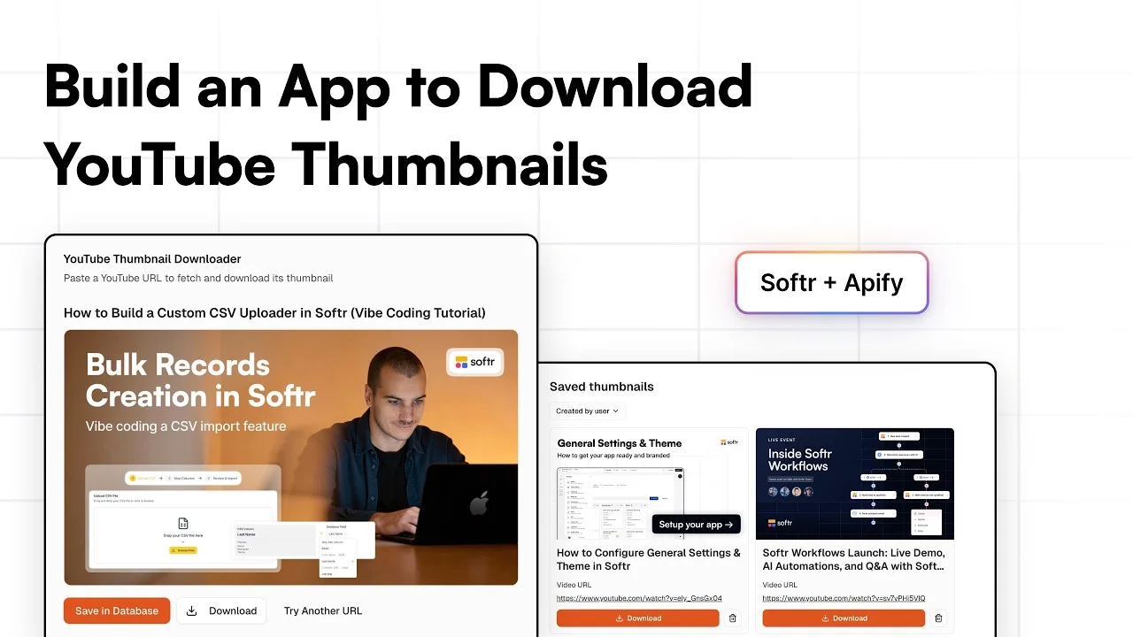 Video: How to Build Your Own App to Download YouTube Thumbnails (Apify + Softr Tutorial)