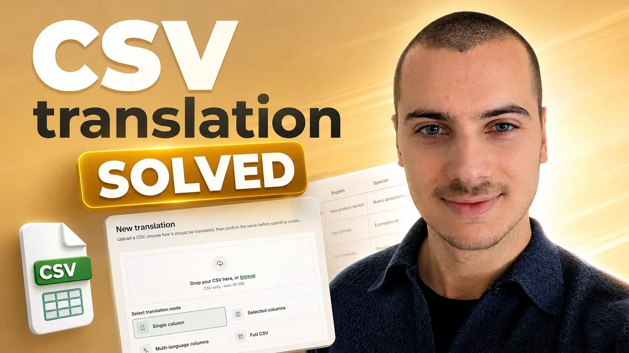 Video: How to Bulk Translate a CSV with AI | AI Glot Tutorial