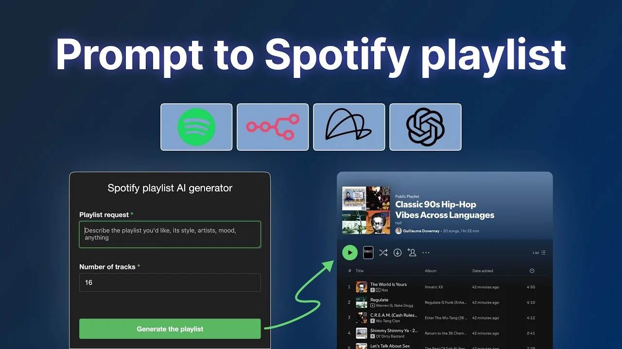 Video: Prompt to Spotify Playlist with AI: One of the Coolest n8n Agentic Workflows
