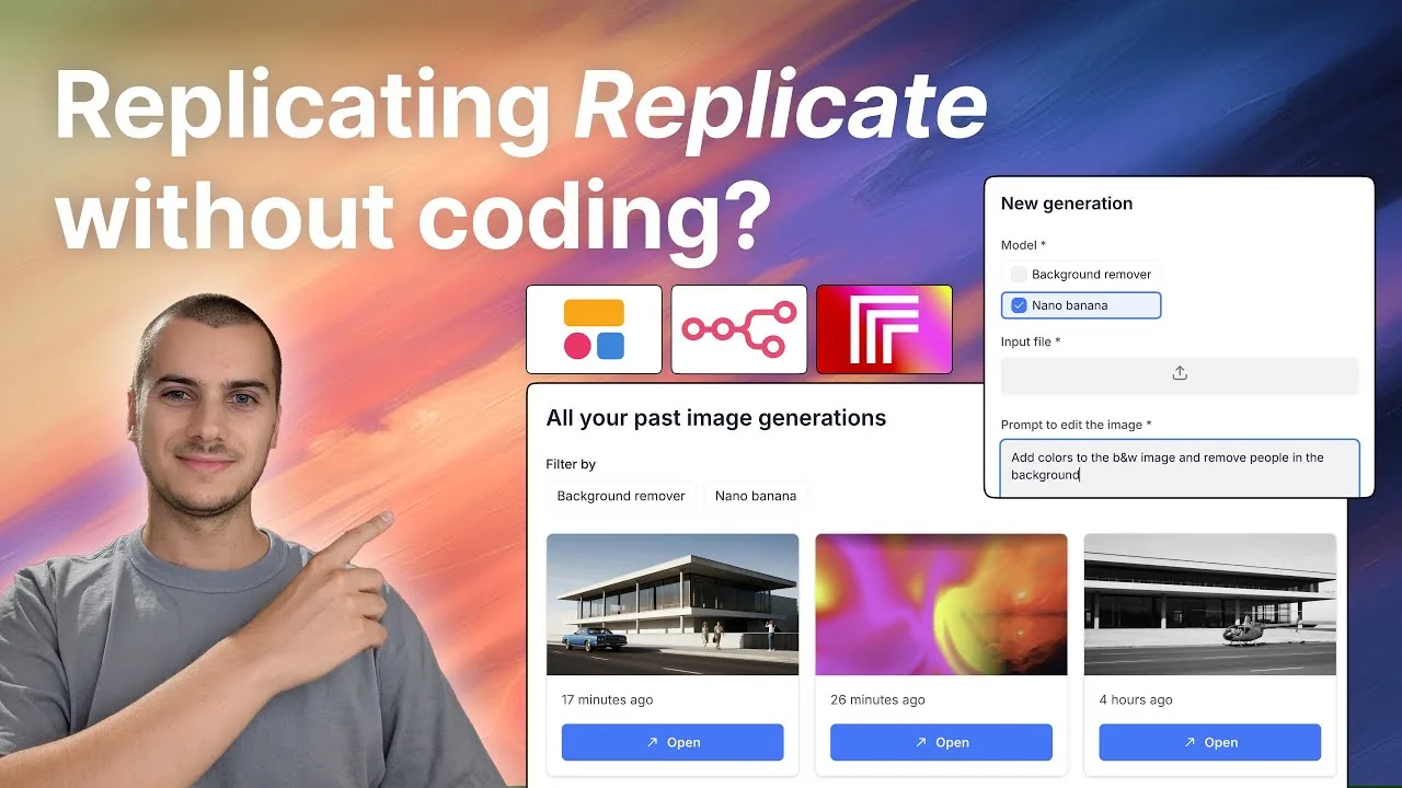 Video: Replicating Replicate in 25 Minutes Without Code (Softr & n8n live build)