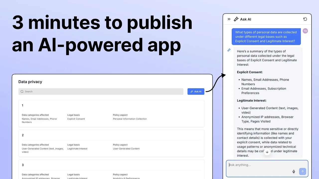 Video: The Easiest Way to Publish an AI-Powered Business App (under 3 minutes)
